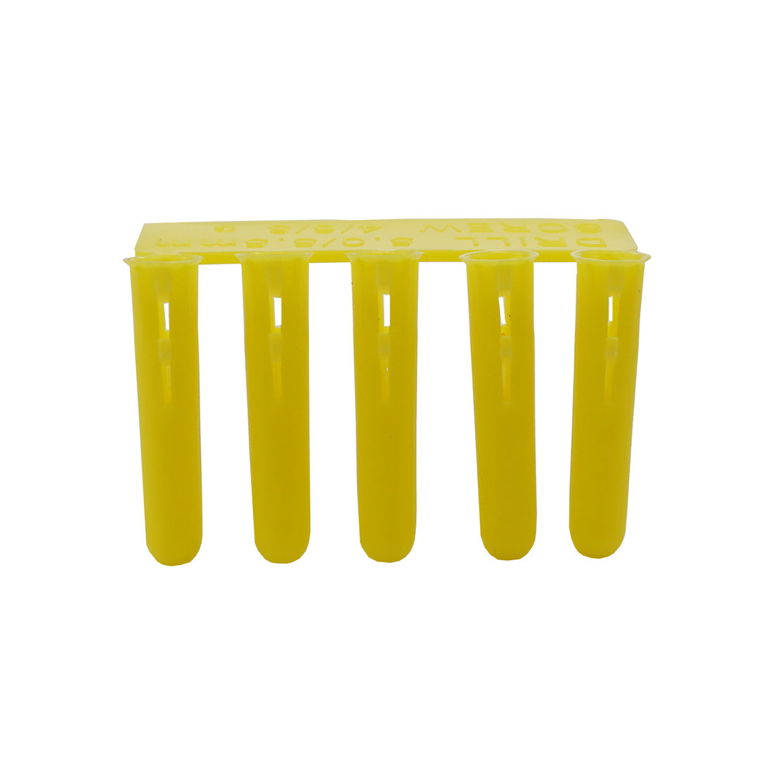 Yellow Plastic Wall Plugs 5mm Box of 100