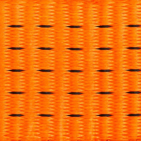 Close-up of orange fabric with black pattern