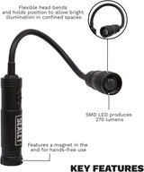 Sealey Aluminium Flexi-Head Light with Magnetic Base 270Lm LED | LED021