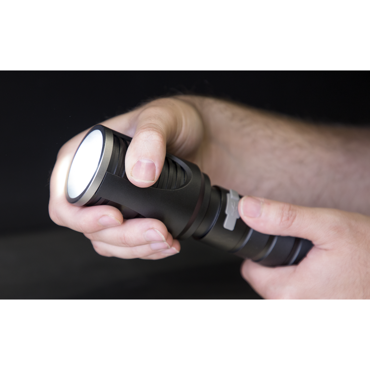 Sealey Rechargeable Aluminium Torch with Adjustable Focus 60w COB LED | LED4494