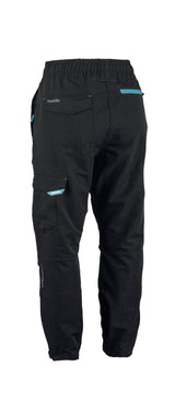 Makita Axis Stretch Joggers MK301M with teal accents on a white background
