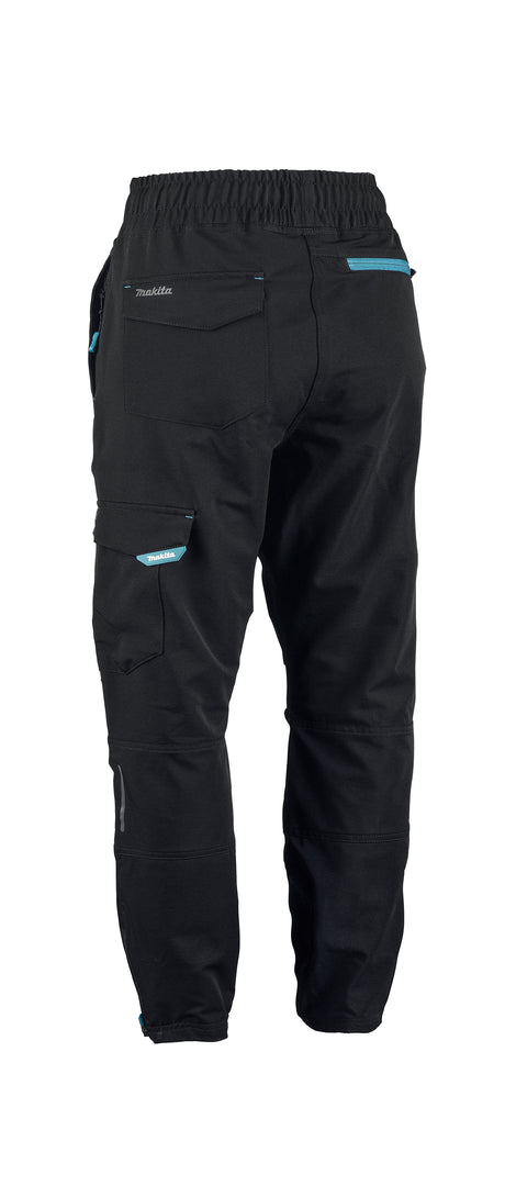Makita Axis Stretch Joggers MK301M with teal accents on a white background