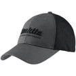 Makita Origin Trucker Cap in grey with a Makita logo on a white background