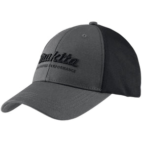 Makita Origin Trucker Cap in grey with a Makita logo on a white background