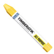 Markal Lumber Crayon in yellow. With the words Timberstik Lumber Crayon All Purpose written on the side. On a white background.