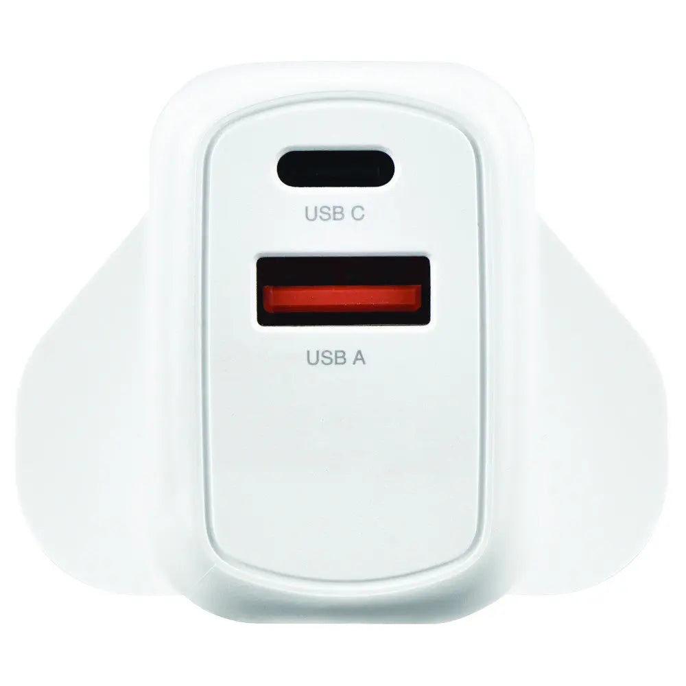 Masterplug USB A + C Fast Charger 30W, Ideal For Mobile Phones & Tablets USBPLGAC30W/U Electro South West Ltd