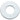 Image of a metric penny washer with a bright zinc plated finish on a plain white background