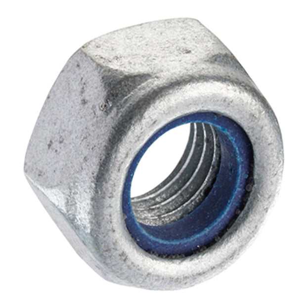 Metric Galvanised Nyloc Locking Nuts Type T Din 985