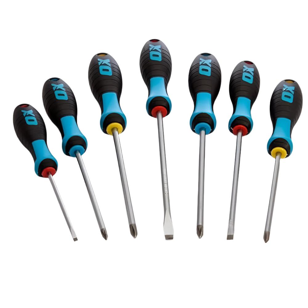 Ox Tools P360207 Pro Series 7 Piece Screwdriver Set In Heavy Duty Case