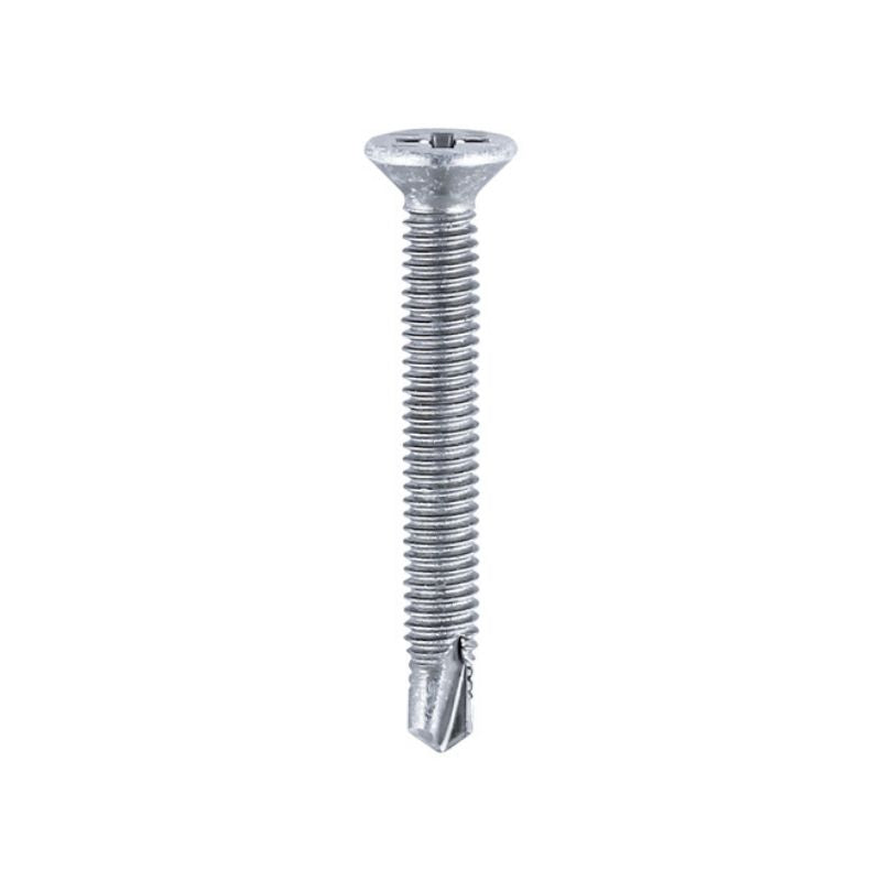 Timco Self-tapping Thread Countersunk Window Screws With Self Drilling Point BZP
