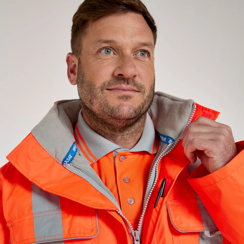 Pulsar PR505-R-ORG Hi Vis Waterproof Coverall Orange