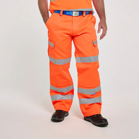 image of a man wearing the Pulsar PR336 orange combat trousers on a white background