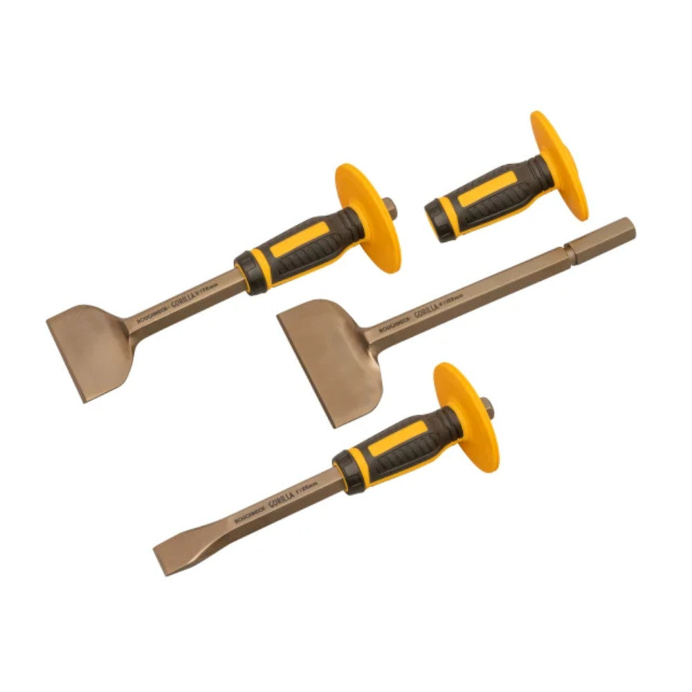 Roughneck Bolster & Chisel Set with Non-Slip Guards 3 Piece 31-933