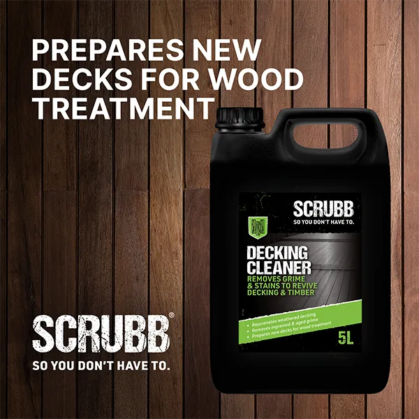 Scrubb Decking Cleaner & Rejuvenator 5L – Removes Tough Grime, Algae