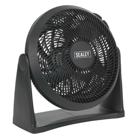 Black Sealey fan on a white background