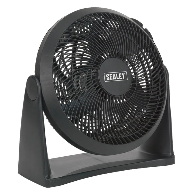 Black Sealey fan on a white background