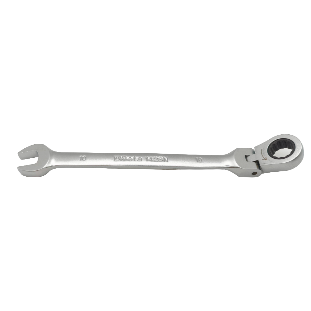 Side view of the Beta 001420214 142SN 14mm flex head spanner.