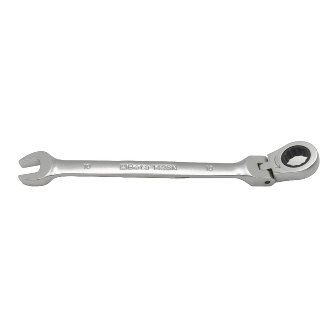 Side view of the Beta 001420214 142SN 14mm flex head spanner.