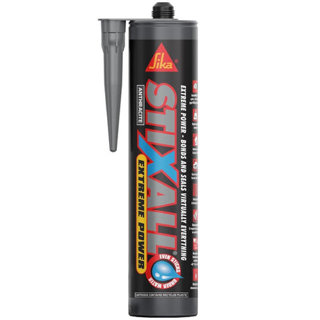 Sika Stixall Anthracite sealant can on a white background