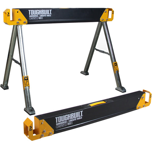 Toughbuilt C550 Folding Metal Sawhorse Twin Pack