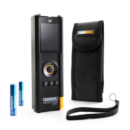 ToughBuilt 50m/165ft Laser Distance Measurer w/ Digital Viewfinder, Bluetooth, Inclinometer TB-H2-LM-M50-BT