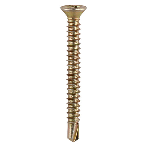 TIMCO Window Fabrication Screws Countersunk Yellow Zinc (Box of 1000)