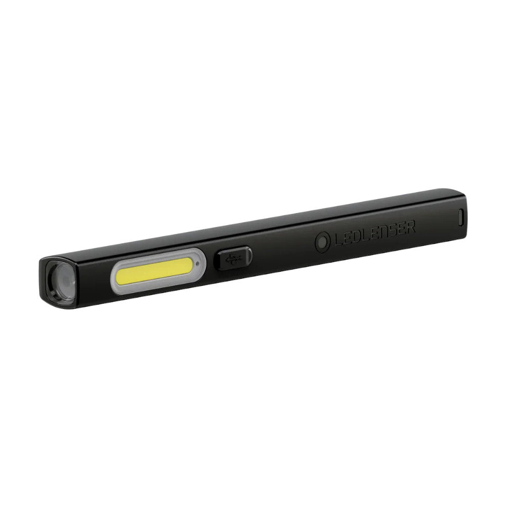 Black Ledlenser WR2 Inspection pen light with LED indicator on a white background