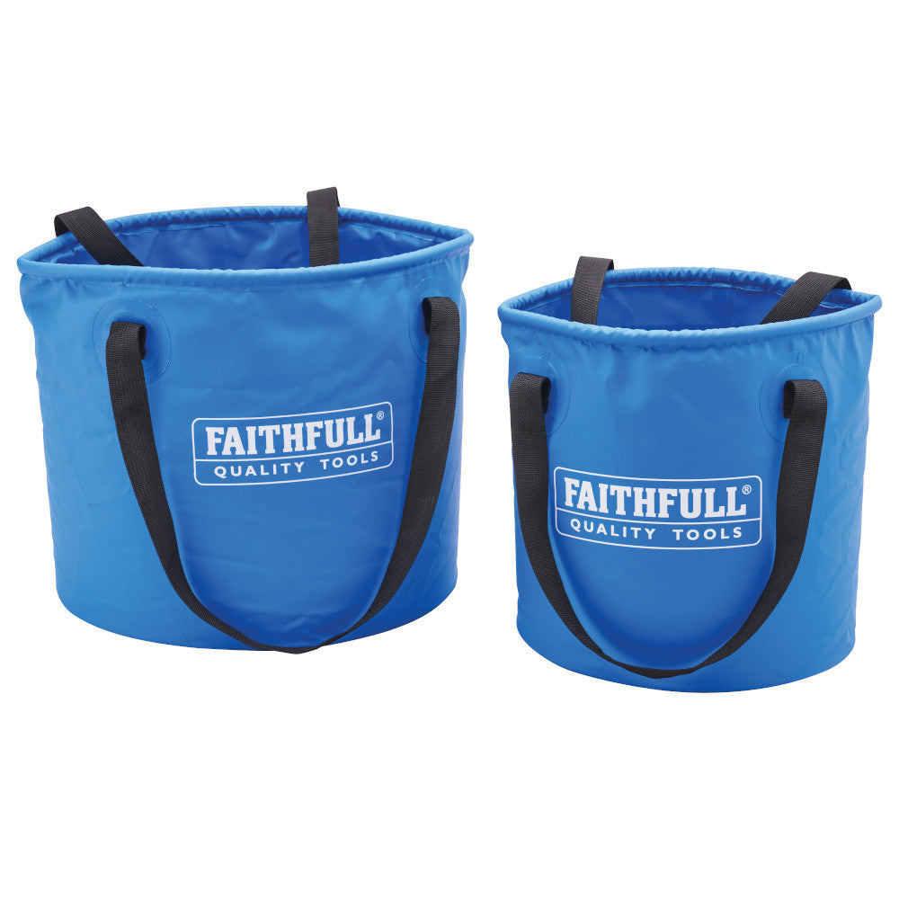 Faithfull Collapsible Bucket Twin Pack – 12L & 20L