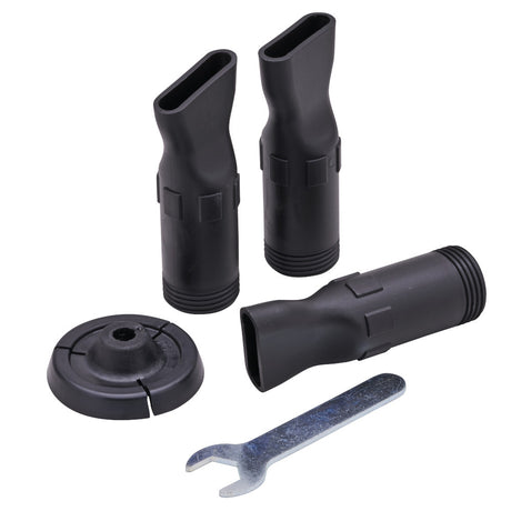 selection of accessories for the Roughneck mortar gun on a white background.