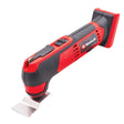 Red and black oscillating tool with 'Einhell' branding on a white background