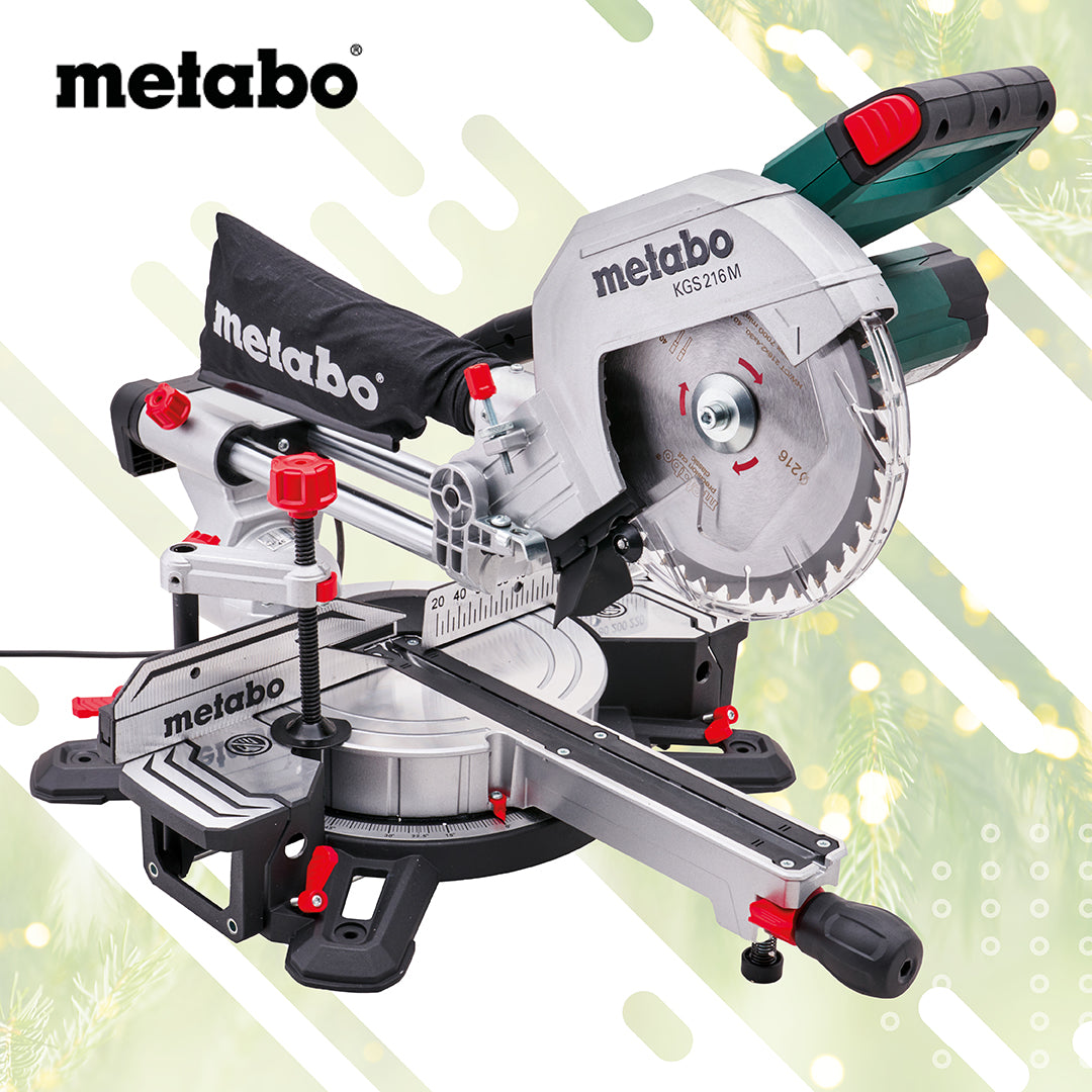 Metabo 216mm Laser Cut Sliding Mitre Saw 240v | KGS 216 MN (613216380)