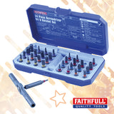 Faithfull 34 Piece Multi Palm Precision Ratchet Driver & Bit Set