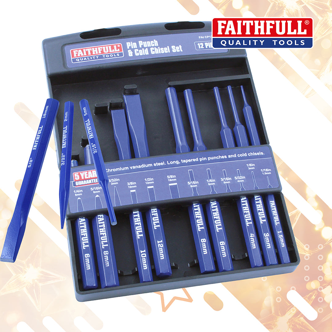 Faithfull 12 Piece Punch & Chisel Set