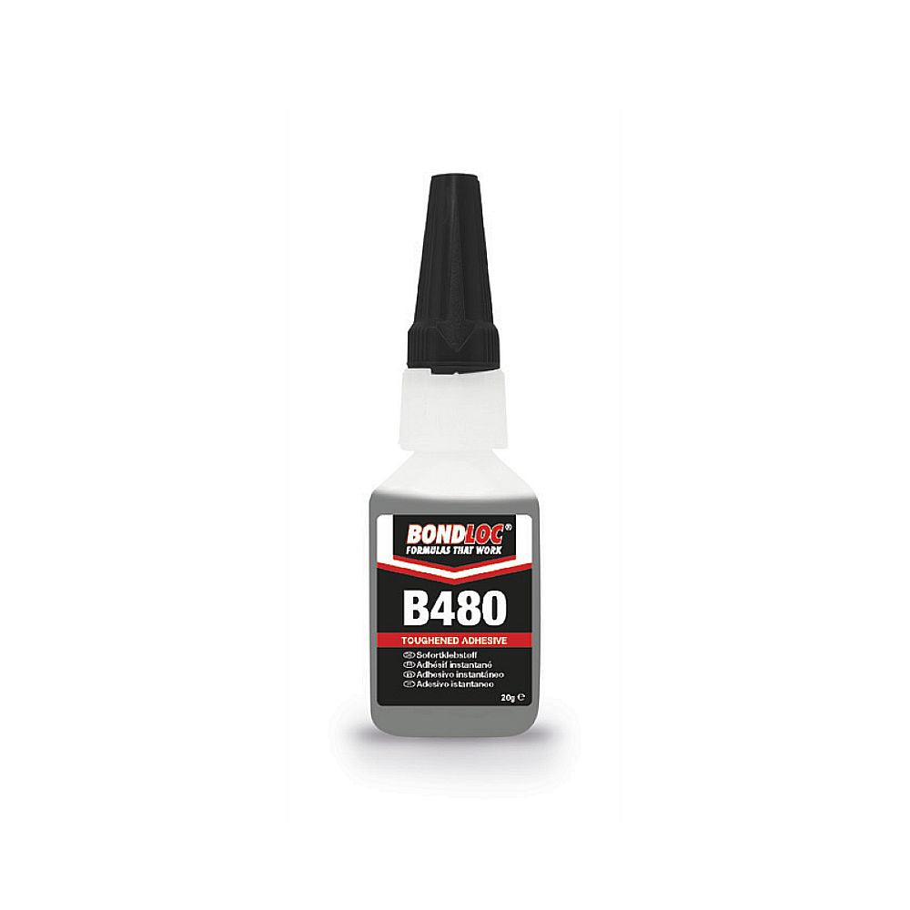 Bondloc B480 Rubber Hardened Cyanoacrylate Adhesive Black 20g