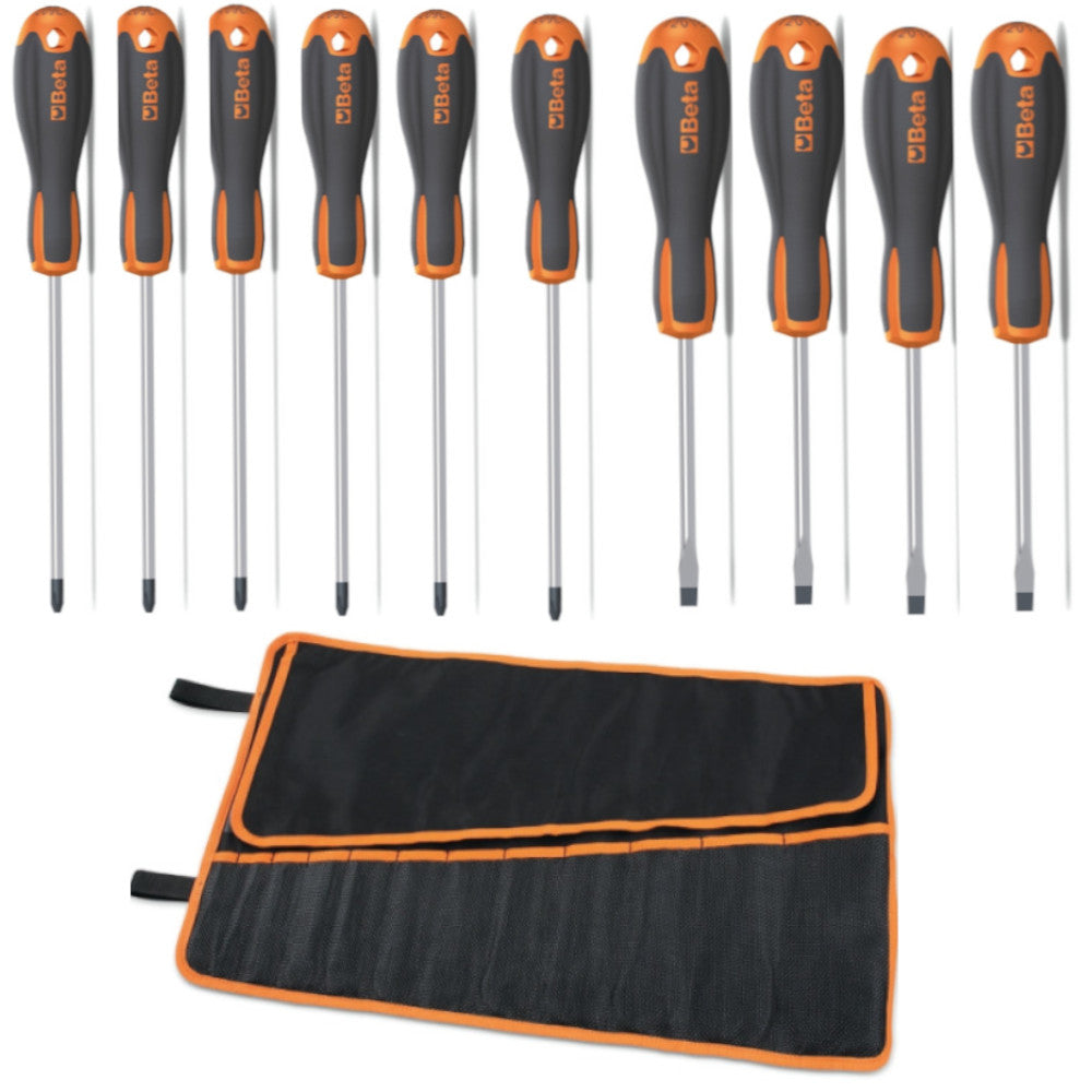 Beta 10 Piece Evo-X Screwdriver Set In Hangable Tool Roll