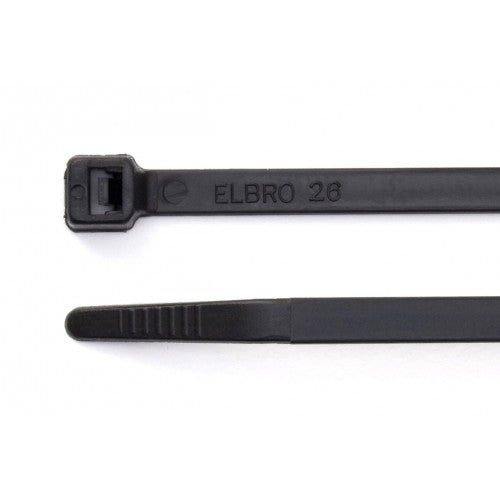 Black cable tie with ELBRO 26 branding on a white background