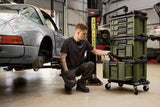 Mechanic with a Bunker Load Up in a garage setting