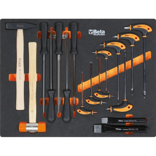 Beta BW 5945/2023 Assortment Of 268 Tools For Universal Use, In Soft EVA trays