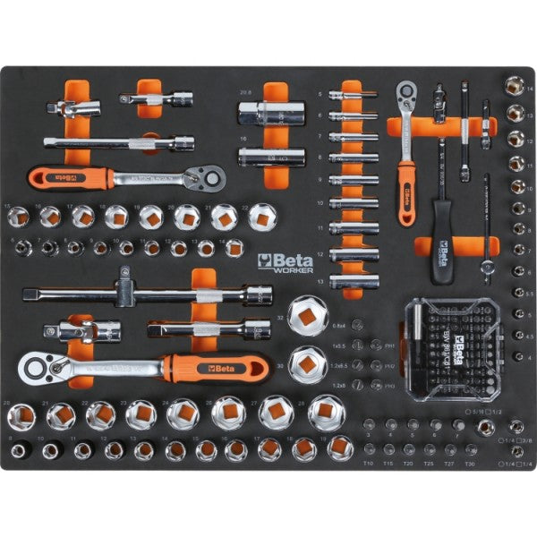 Beta BW 5945/2023 Assortment Of 268 Tools For Universal Use, In Soft EVA trays