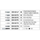 Beta BW 860EA/31 Set Of 30 Bits With Magnetic Holder, In Plastic Case