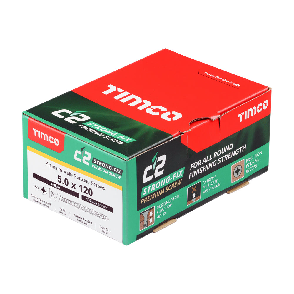 Timco C2 Strong-Fix Multi-Purpose Structural Woodscrews (PZ Double-Countersunk)