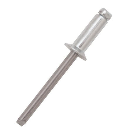 Countersunk Pop Rivet Aluminium / steel blind open, on a white background.