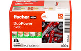 fischer DuoPower Wall Plug 6x30mm Box of 100
