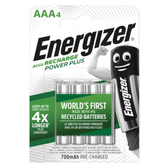 Energizer Rechargeable Power Plus Batteries AAA Pack of 4