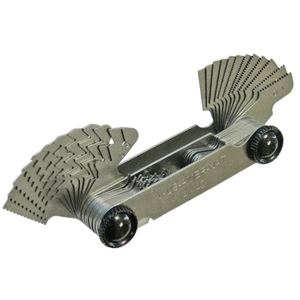 Faithfull 55-Leaf Screw Pitch Gauge | Metric & American National