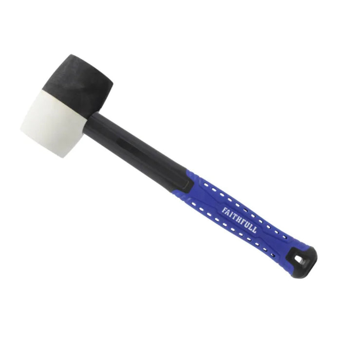Faithfull Black & White Fibreglass Handle Mallet
