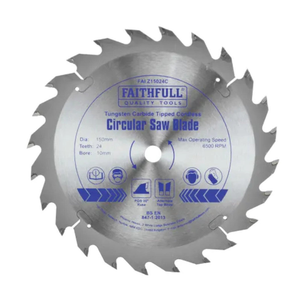Faithfull TCT Cordless Trimsaw Blade