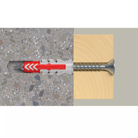 fischer duoplug shown installed into concrete