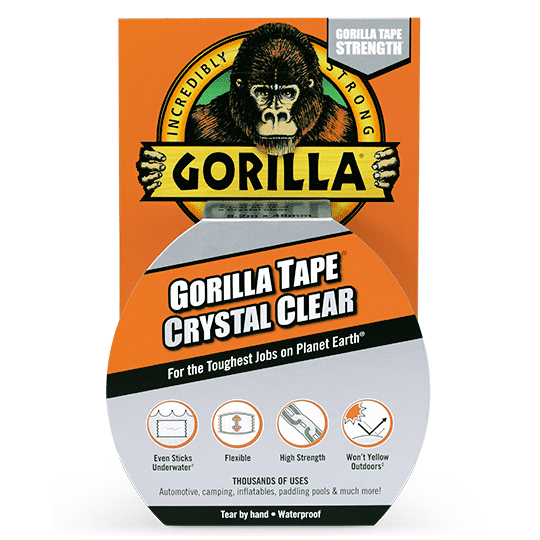 Gorilla Tape Crystal Clear 8.2m – Invisible Waterproof Repair Tape