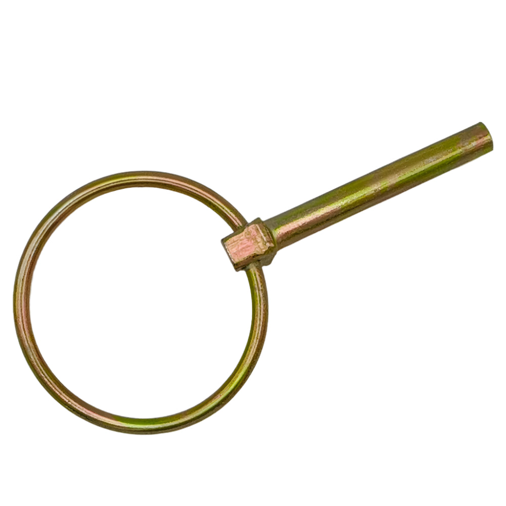 Lynch pin 6 x 45mm zinc plated, shown open, on a white background.